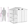 vidaXL Garden Shed Brown Galvanized Iron 80.7 x 51.2 x 72.0 in