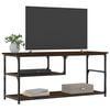 vidaXL TV Cabinet Brown oak Engineered wood, steel XXL TV Cabinet