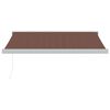 vidaXL Retractable Awning Brown Powder-coated aluminum Large