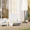 vidaXL Garden Chair White Solid Pine Wood Standard Durable