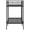 vidaXL Bunk Bed Black Steel, Mesh Fabric 39.4 x 74.8 in mattress size