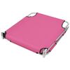 vidaXL Sun Lounger Pink Powder-coated steel Standard Adjustable Armrests