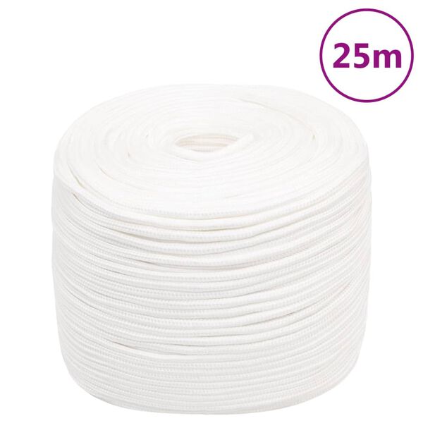 vidaXL Boat Rope Full White 0.31 " 82.0 ' Polypropylene