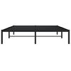 vidaXL Metal Bed Frame without Mattress Black 63"x78.7"