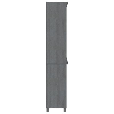 vidaXL Highboard Solid Wood Pine Dark Gray