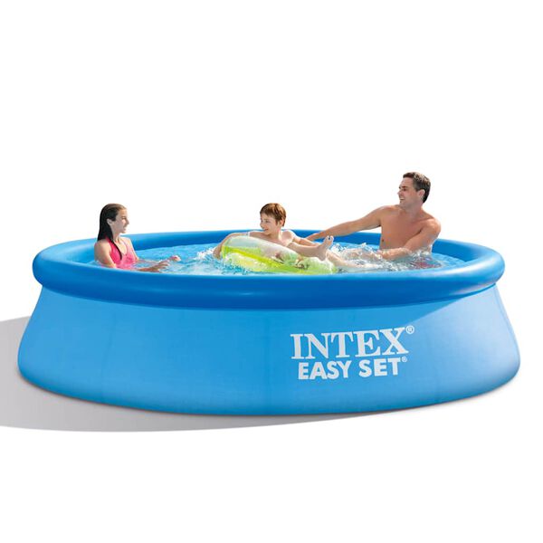 INTEX Pool Blue PVC Medium Durable Pool Round Portable