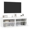 vidaXL TV Wall Cabinet Set of 2 White Engineered wood Medium