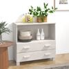 vidaXL Sideboard White Solid pinewood Compact White Sideboard