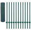 vidaXL Wire Mesh Fence with Posts Steel 82'x1.6' Green