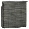 vidaXL Garden Bar Set Grey PE rattan Medium Lightweight Garden Bar Set