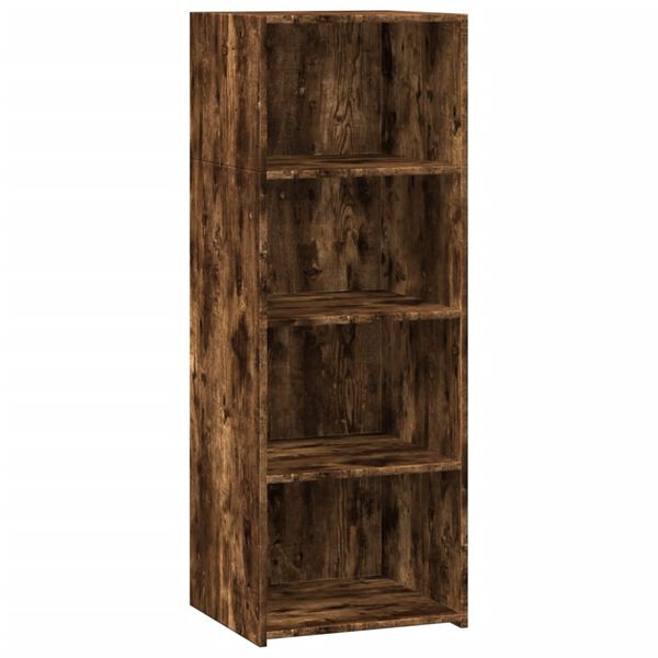 vidaXL Highboard Smoked Oak Engineered Wood Tall Highboard Rectangular