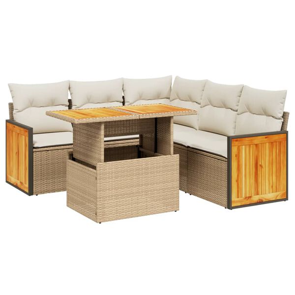 vidaXL Garden Sofa Set Beige