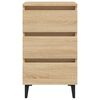 vidaXL Bed Cabinet Sonoma oak Engineered wood, metal Standard