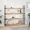 vidaXL Floating Shelves 4 pcs 47.2x7.9x1.6" Oil Finished Solid Wood Acacia