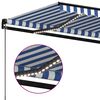 vidaXL Retractable Awning Blue and White