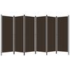 vidaXL 6-Panel Room Divider Brown 118.1"x70.9"