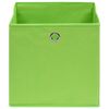 vidaXL Storage Box Set of 4 Green Non-woven fabric 11 in Foldable