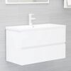 vidaXL Sink Cabinet White Engineered wood 31.5 x 15.2 x 17.7 in