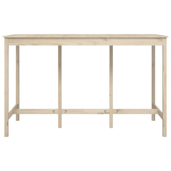 vidaXL Bar Table Natural Wood Solid pinewood Standard Bar Table Size