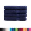 vidaXL Sauna Towel Set of 4 Navy Blue 100% ring-spun cotton
