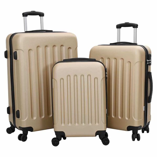 vidaXL Suitcase Set with Lock 3 pcs Champagne 50 x 31 x 78 cm