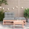 vidaXL Patio Sofa Armless with Cushions and Footstool