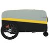 vidaXL Bike Trailer Black and Yellow 99.2 lb Iron