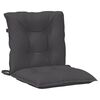 vidaXL Lowback Chair Cushion Set of 4 Melange Anthracite 100% Polyester
