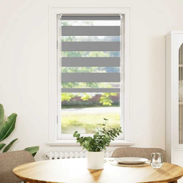 vidaXL Zebra blind 23.6"x47.2" Gray