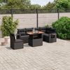 vidaXL Garden Sofa Set Black