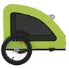vidaXL Pet Bike Trailer Green Oxford fabric, iron, PVC