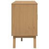 vidaXL Sideboard White and Brown Solid Pine Wood