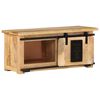 vidaXL TV Cabinet Natural Mango Wood Solid Mango Wood Sliding Components
