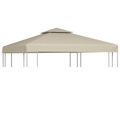 vidaXL Gazebo Cover Canopy Replacement 310 g / m² Beige 118" x 118"