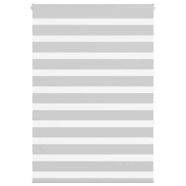 vidaXL Zebra Blind Light Gray 100% Polyester 39.4 x 59.1 in