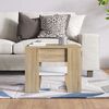 vidaXL Coffee Table White and Sonoma Oak Engineered Wood Small