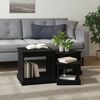 vidaXL Coffee Table Set of 3 Black Engineered wood Large Stackable