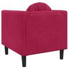 vidaXL Sofa Chair Wine Red Velvet (100% polyester), plywood, solid wood