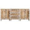 vidaXL Sideboard Set of 3 Natural Mango Wood with White