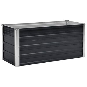 vidaXL Raised Bed Anthracite Galvanized steel 39.4 x 15.7 x 17.7 in
