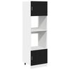 vidaXL Hanging Cabinet Riga Black Oak 23.62 x 22.44 x 81.50 in