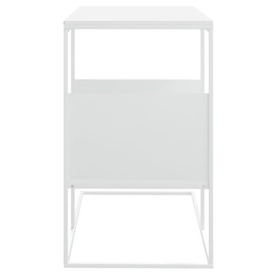 vidaXL Side Table White 21.7"x14.2"x23.4" Engineered Wood