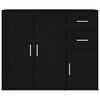 vidaXL Sideboard Black Engineered Wood 35.8 x 11.6 x 29.5 in Sideboard