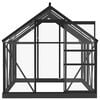 vidaXL Glass Greenhouse Anthracite 61"x78.9"x75.2" Aluminum
