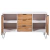 vidaXL Sideboard New York 51.42 x 16.93 x 28.98 in Solid pine wood