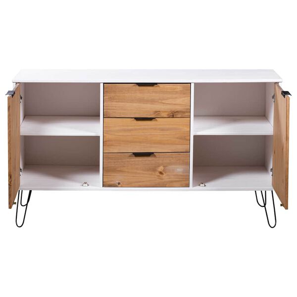 vidaXL Sideboard New York 51.42 x 16.93 x 28.98 in Solid pine wood