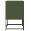 vidaXL Bedside Cabinet Set of 2 Olive Green Steel Medium