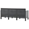 vidaXL Garden Lounge Set Anthracite Polypropylene with rattan look Large