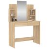 vidaXL Dressing Table Sonoma oak Engineered wood, glass