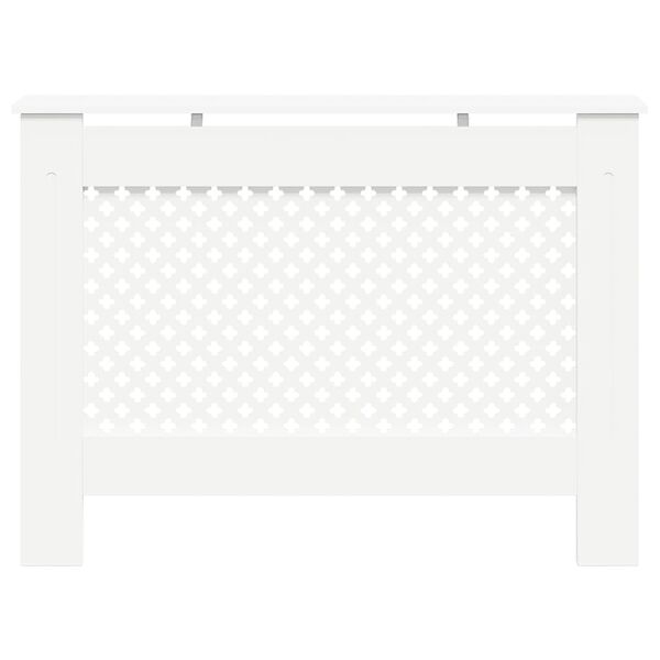vidaXL Radiator Cover White 44.1"x7.5"x32.1" MDF